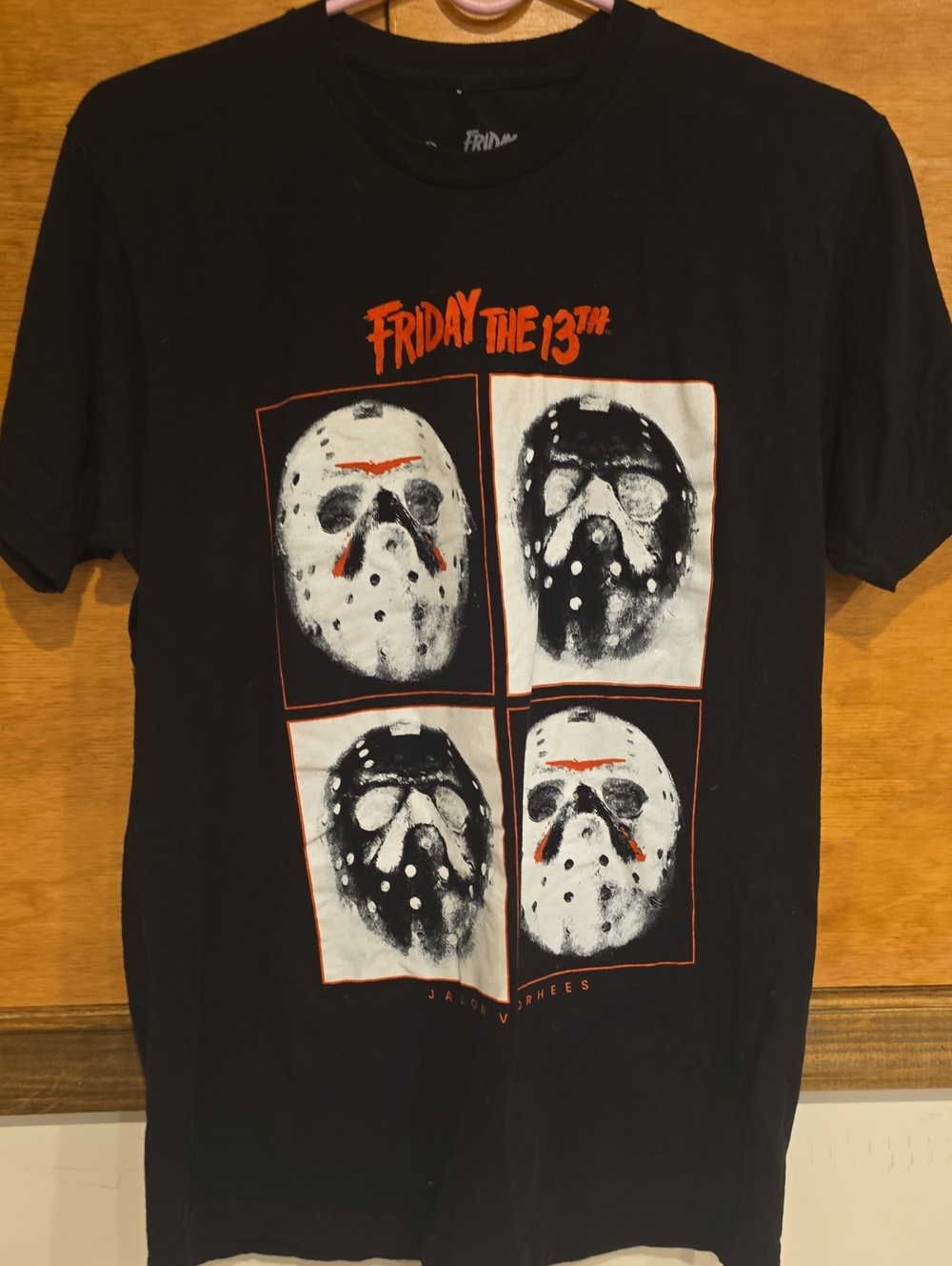 Friday the 13th Black Graphic Tee - Horror Mask Panel
